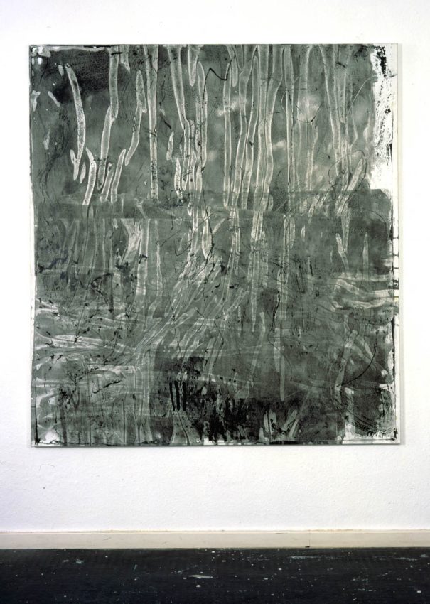 Kodak, im Atelier, 1999, Acryl und Tusche auf Leinen, 185 x 160 cm